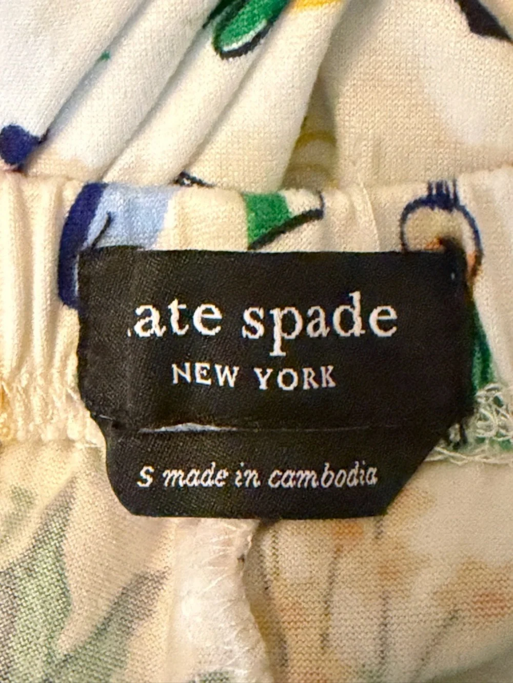 Kate Spade Gardening Icons 2 Piece Top Pant Stretch Knit Pajama Set Size Small